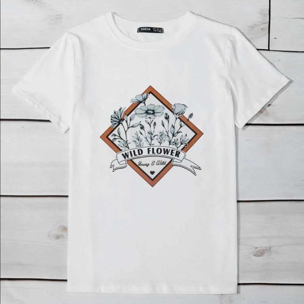 Young & Wild Floral Vintage Graphic Tee - Picture 2 of 5